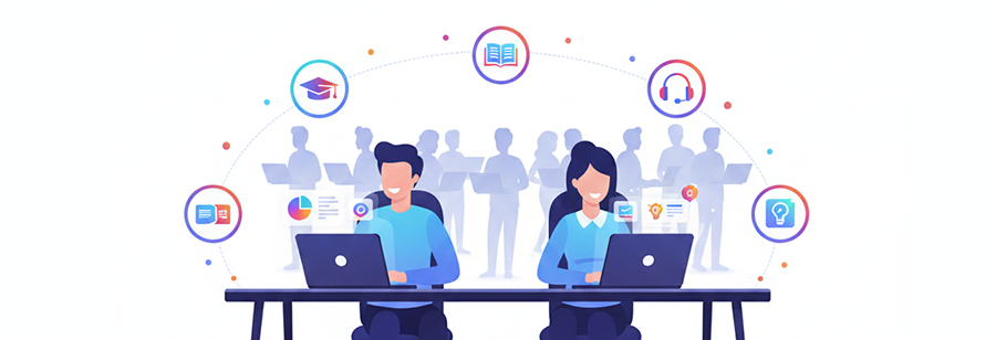 全国規模のeラーニング研修イメージ